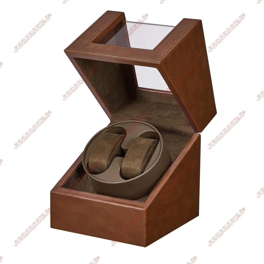 Motor Mechanical Watch Rotate Stand Box Carbon Fiber