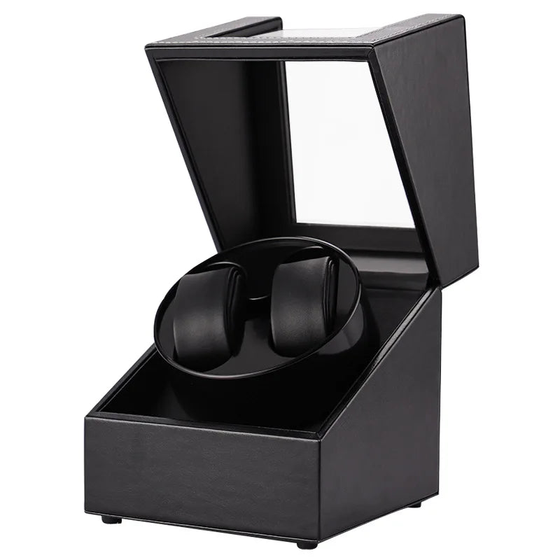 Motor Mechanical Watch Rotate Stand Box Carbon Fiber