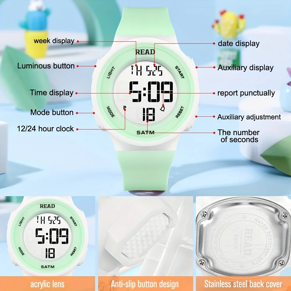 Waterproof Multi-Function Electronic Digital Watch