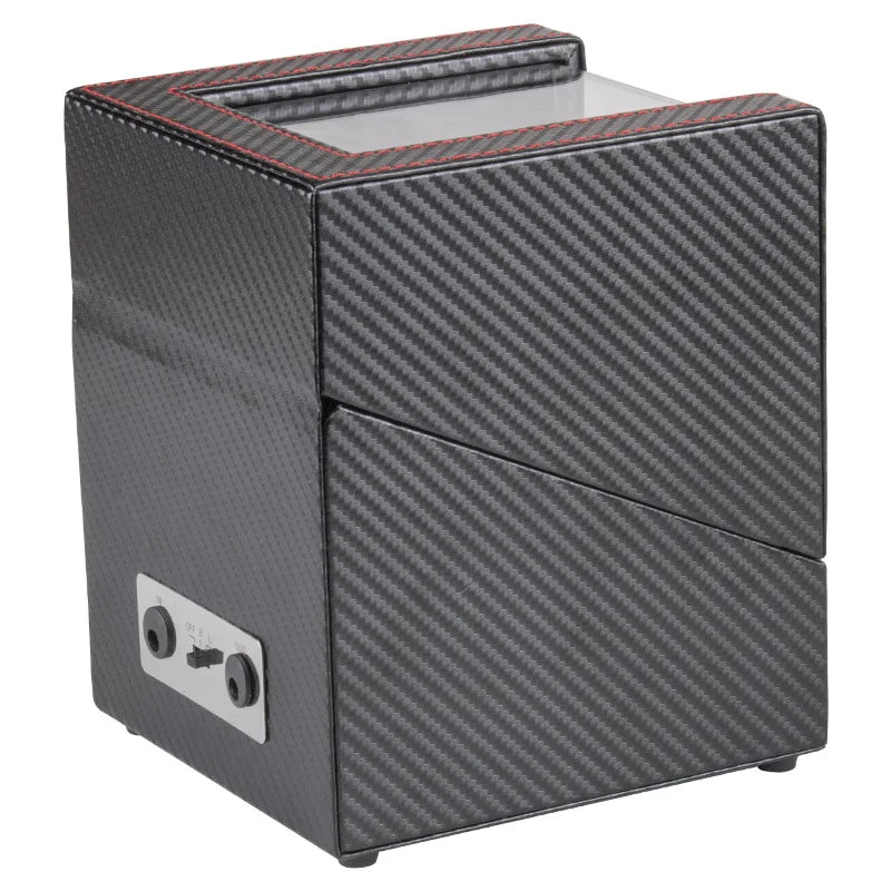 Motor Mechanical Watch Rotate Stand Box Carbon Fiber